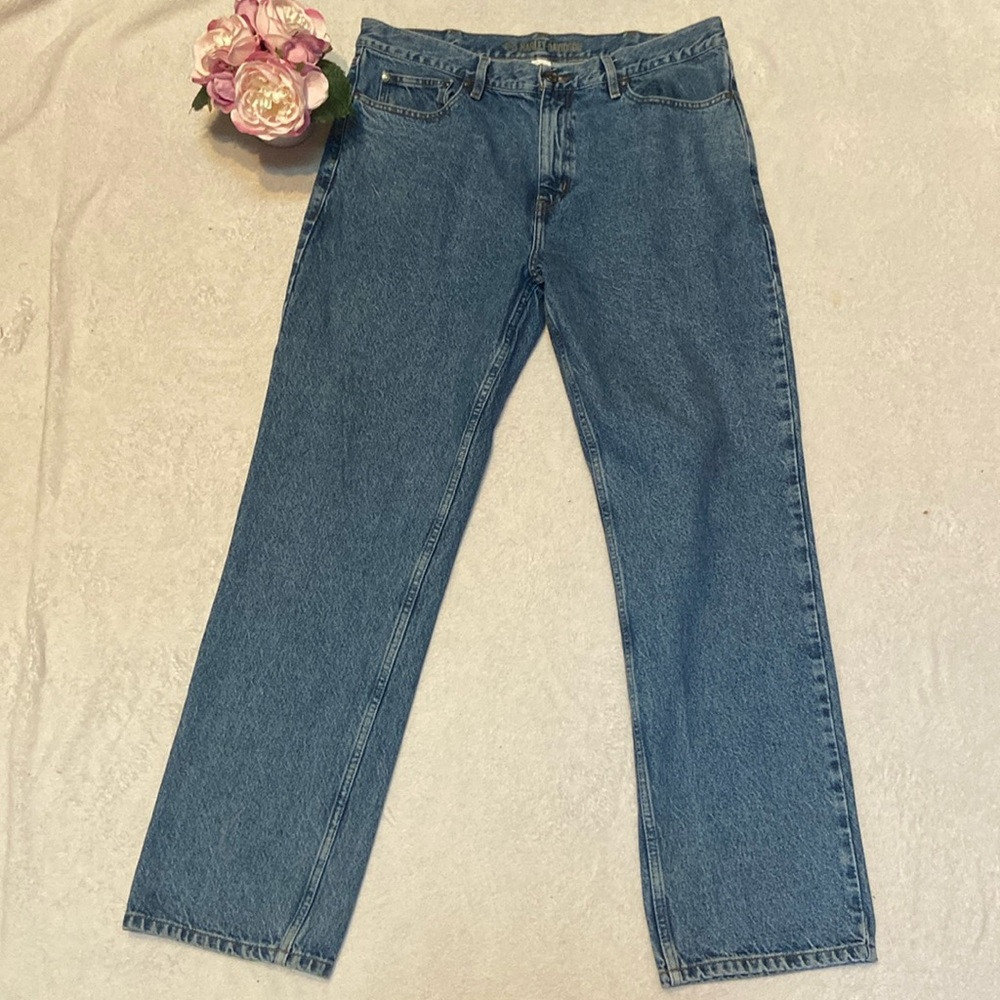 HARLEY-DAVIDSON Size 38 X 32 Blue Jeans